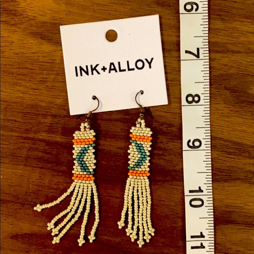 Ink and Alloy seed bead earrings